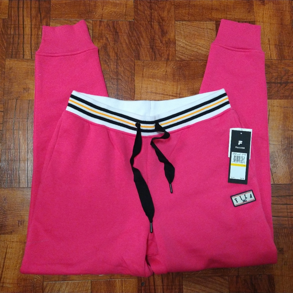 Fila Sport Active Activewear Athleisure Pink Sweatpants NWT Women's Medium